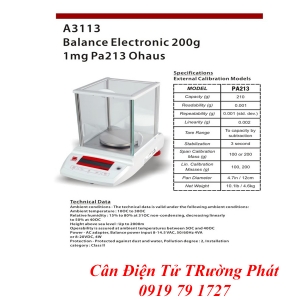 Cân Điện Tử PA213 Ohaus